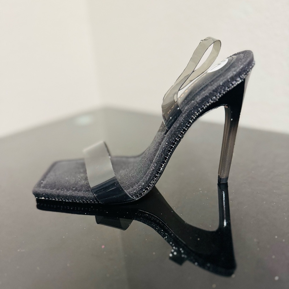 Black Glitter Women's Shoes - Picture 2 of 5